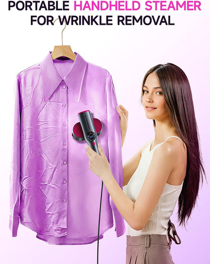 Handheld Garment Steamer for Clothing, Portable Iron Steamer Combo Travel Steam Generators, 7 Modes with LED Display, Fast Heating, 90° Swivel Handle, 1-Button Start, Travel Stuff, New Year Gift