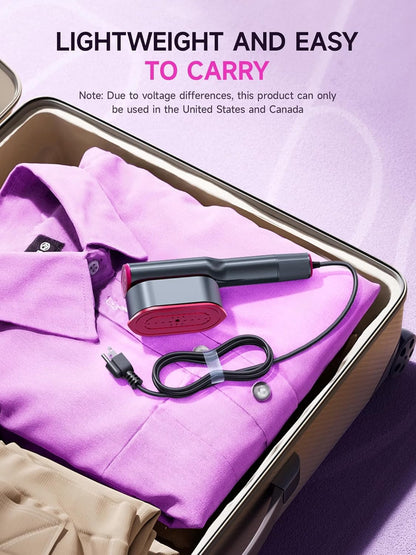 Handheld Garment Steamer for Clothing, Portable Iron Steamer Combo Travel Steam Generators, 7 Modes with LED Display, Fast Heating, 90° Swivel Handle, 1-Button Start, Travel Stuff, New Year Gift