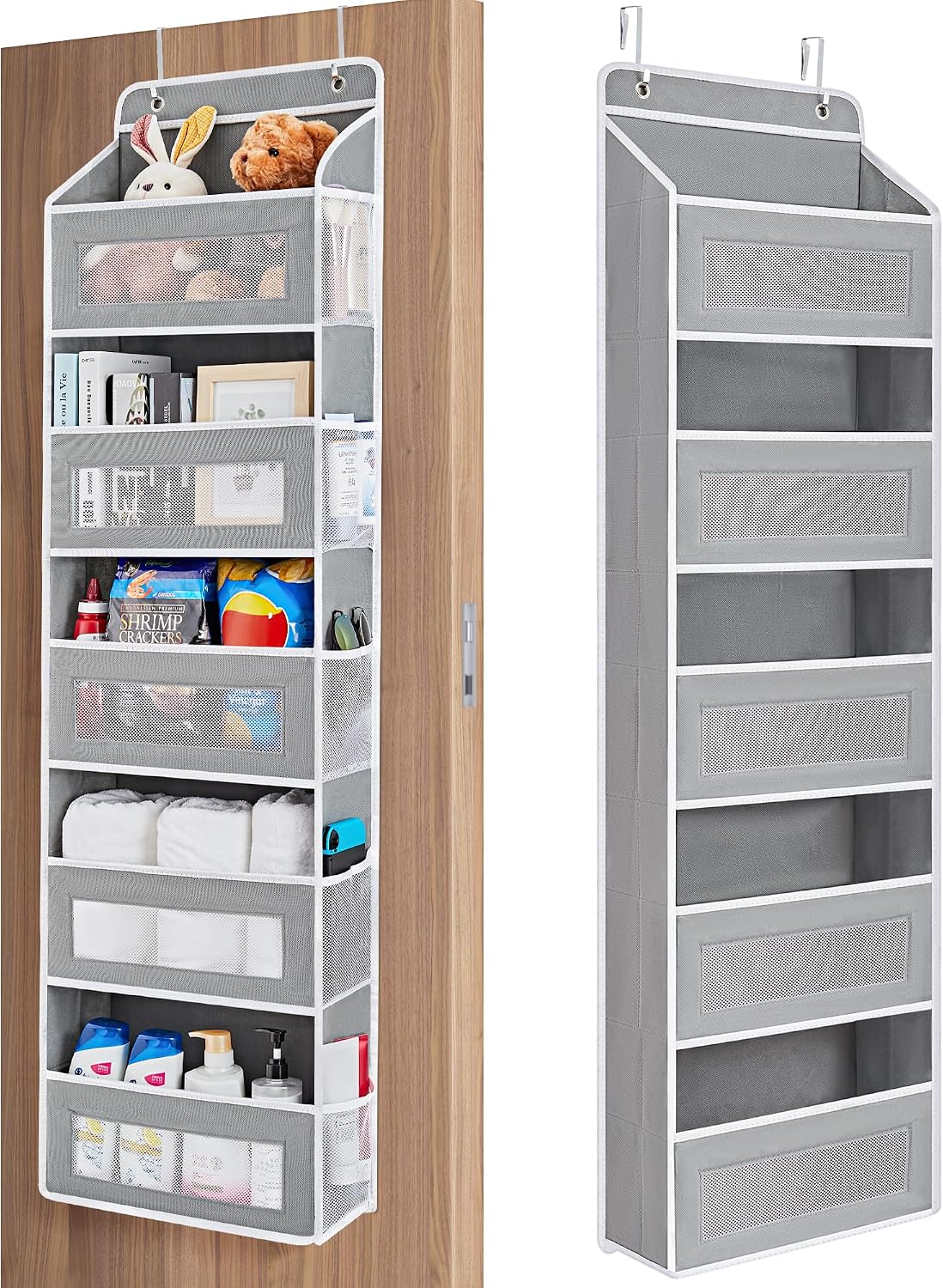 5-Tier Over-the-Door Storage Organizer – 10 Large Pockets, No-Drill Hanging Rack for Bedroom, Bathroom, Dorm & Back-to-School Essentials